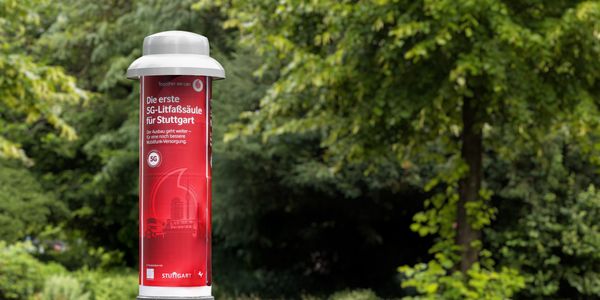 5G-Litfaßsäule Stuttgart